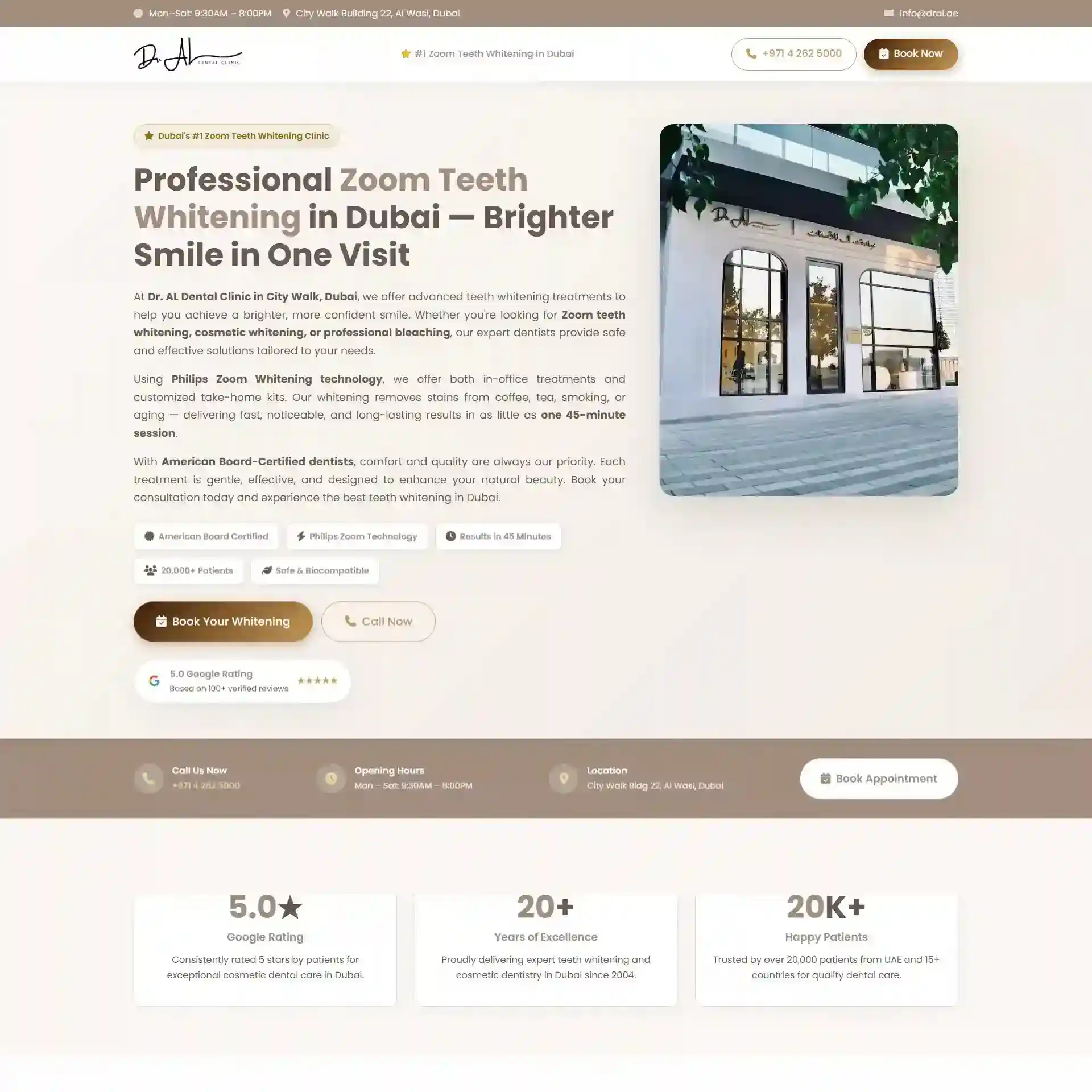 Dr. AL whitening landing page