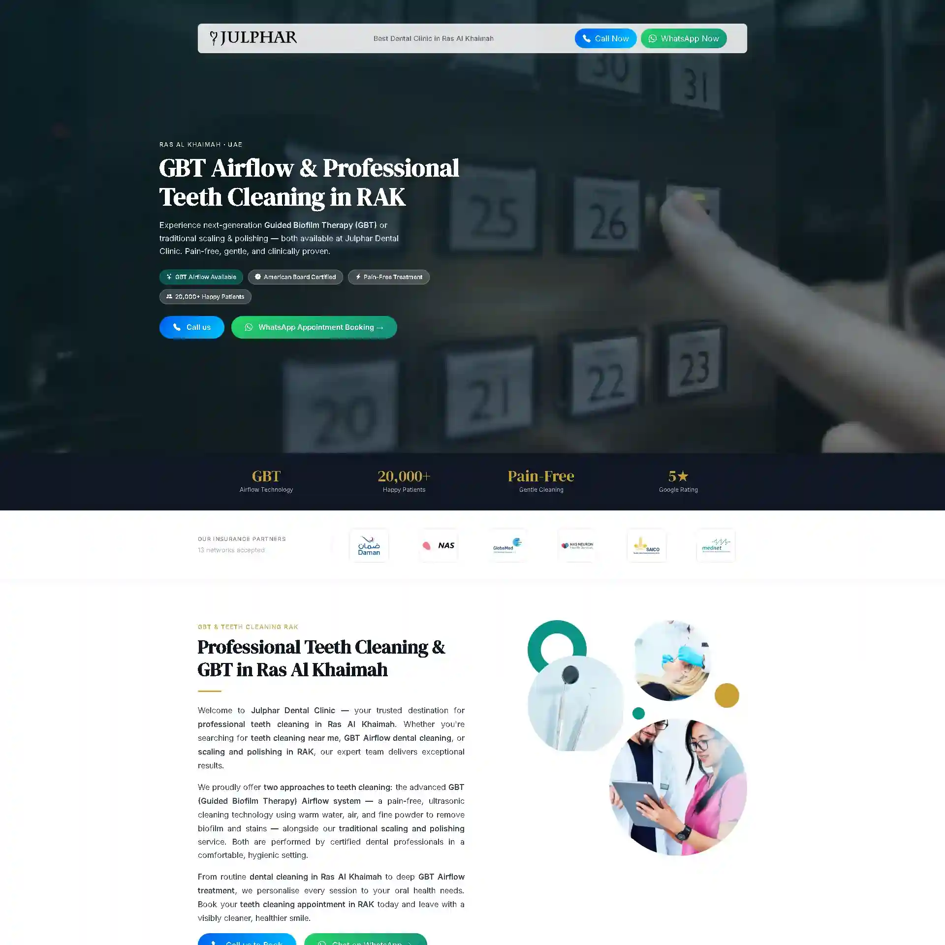 Julphar Cleaning Landing Page